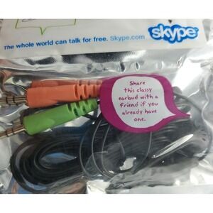 Vtg Y2K Skype Earbud Starter Kit Worldwide calls forever! Skype for Windows 2000